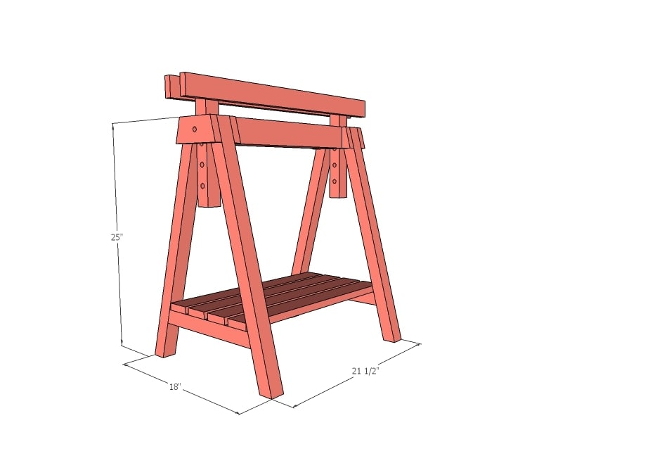 Adjustable Height Sawhorses Ana White   Adjustable Sawhorse Easy Plans Dimensions 